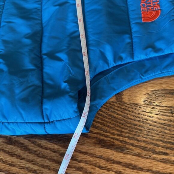 The North Face Quilted Vest Men's Medium Turquoise & Orange Like New Lightweight - Picture 11 of 11